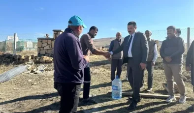 Diyadin Kaymakamı Karali, Aşağı Dalören Köyü’ndeki Yol Çalışmalarını İnceledi